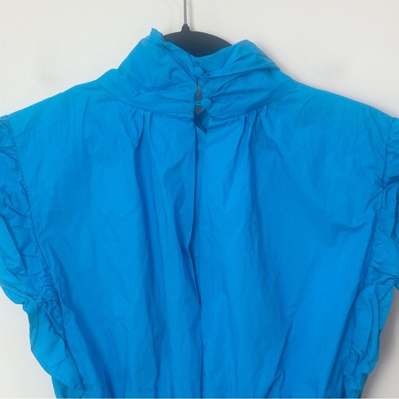 Line & Dot Blue Ruffle Mini Dress - Picture 7 of 10